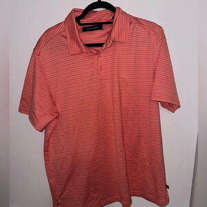 Tommy Bahama Men’s Large Polo - Large Short Sleeve Red Stripped